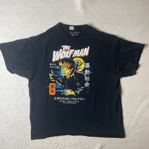Riot Society The Wolfman Graphic T-Shirt Mens XL Black Universal Monsters Horror